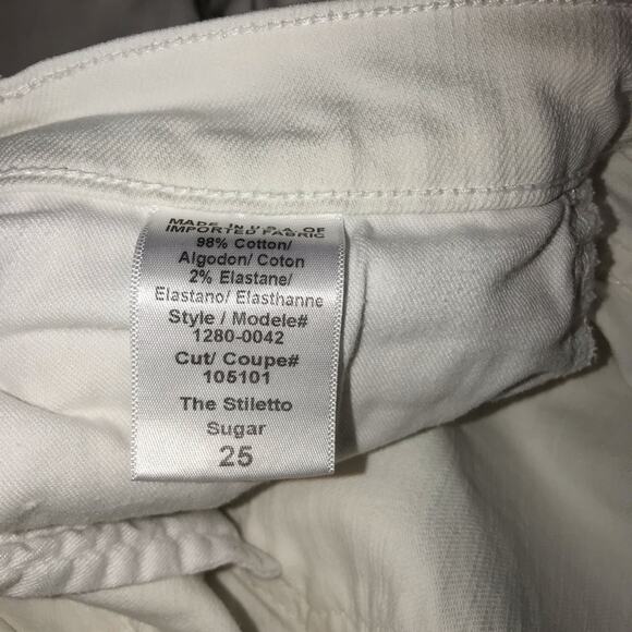 Current/Elliott The Stiletto Jeans Sugar White 25 - Picture 8 of 8